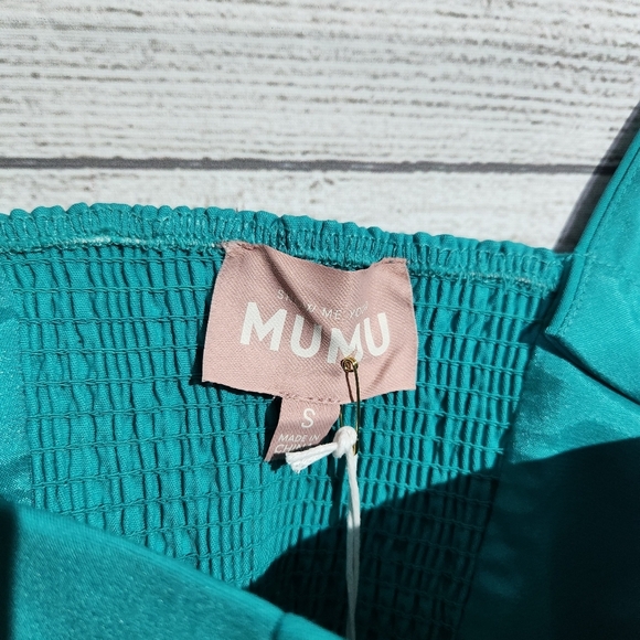 Show Me Your Mumu Women's Turquoise Crop Top Size S. NWT - Picture 3 of 7